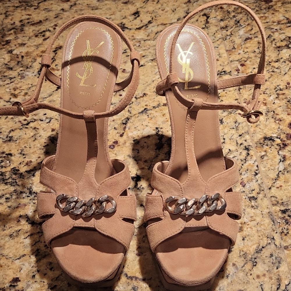 Yves Saint Lauren suede heels size 8.5